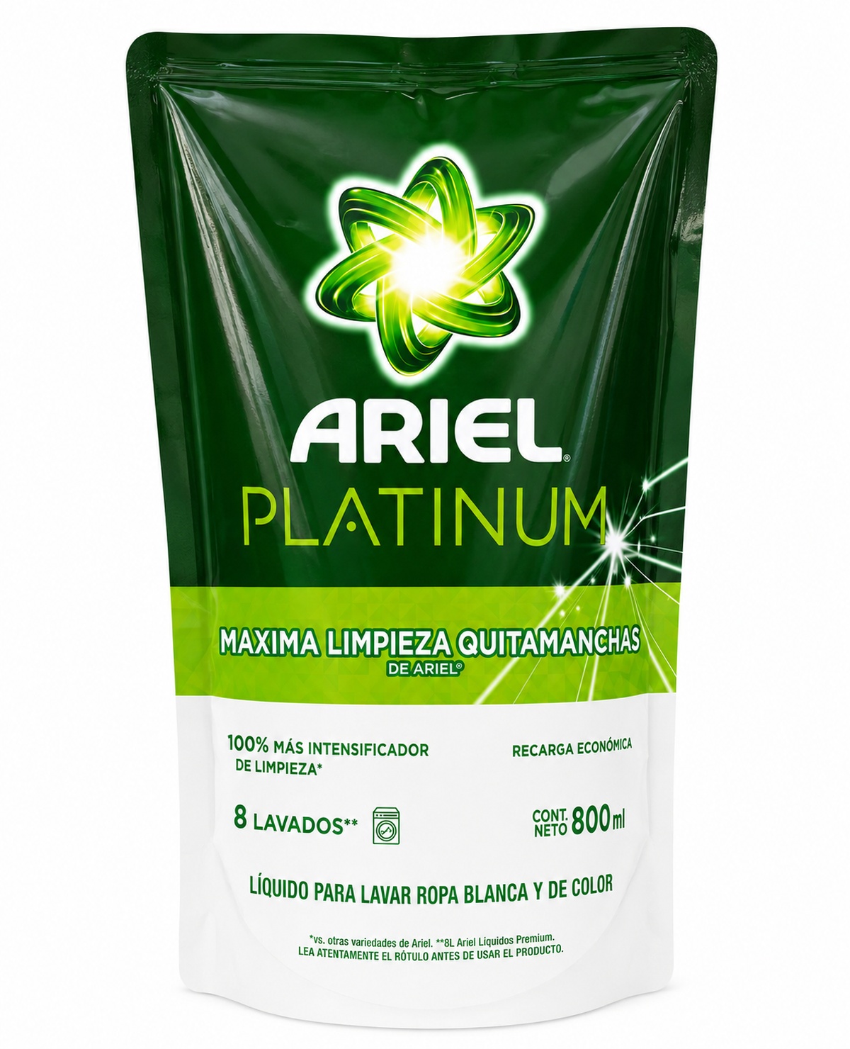 Jabón Liquido para Ropa Ariel Platinum D/P x 800 Ml